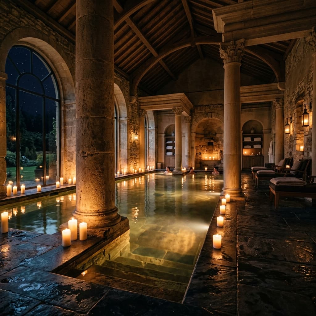 Wellness Thermal Spa Bath Backdrop
