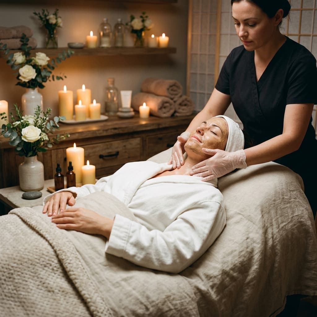 Facial skin massage therapy
