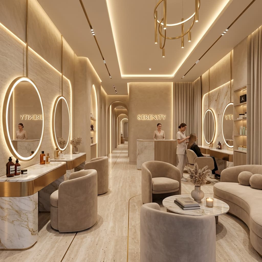 Luxurious Glow & Go Salon Interior